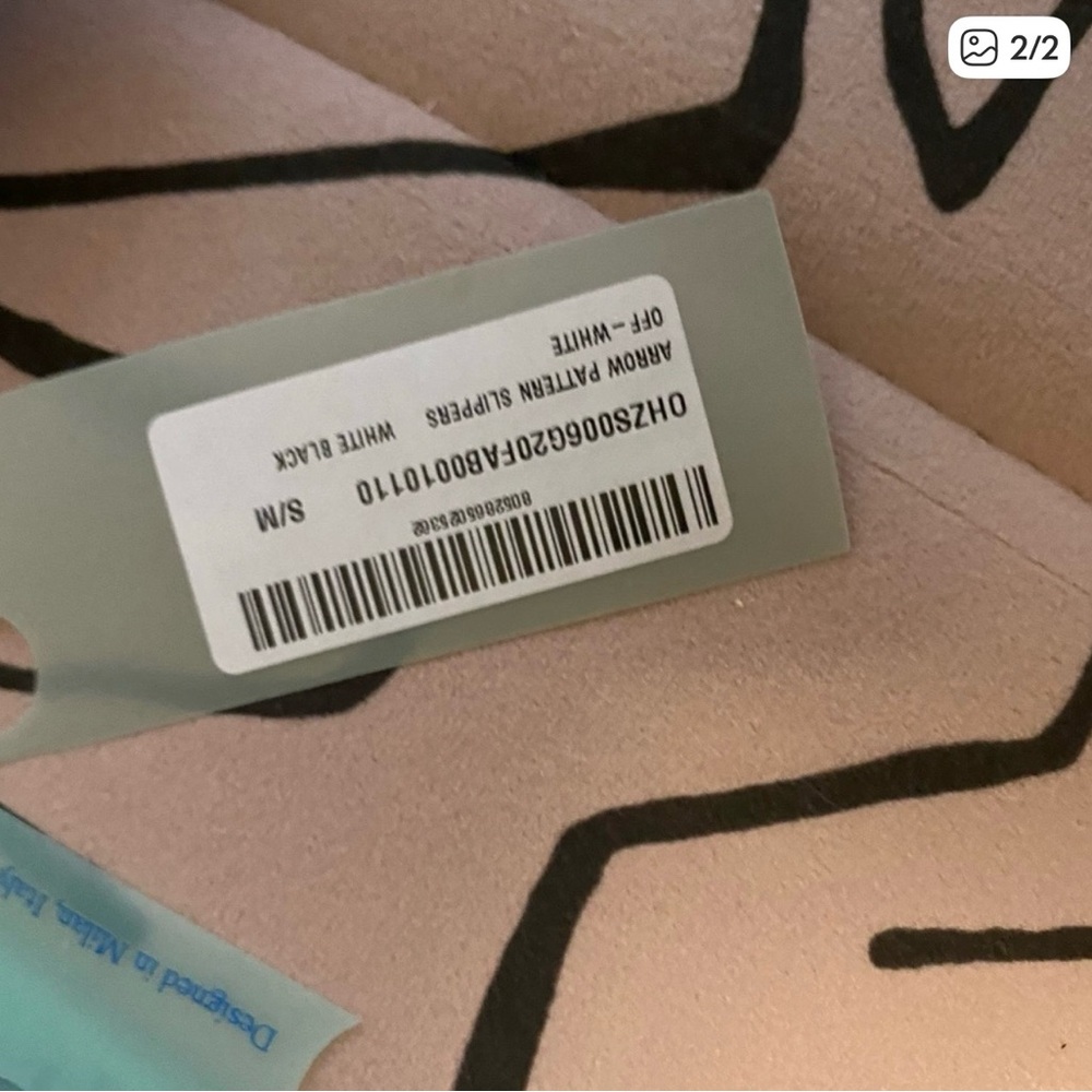 Off White Slippers - Picture 2 of 2